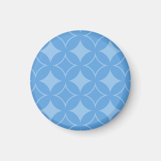 Sky Blue Shippo Muster Magnet (Vorne)