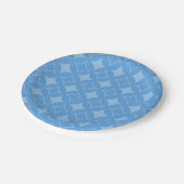 Sky Blue Shippo Muster Pappteller (Schrägansicht)