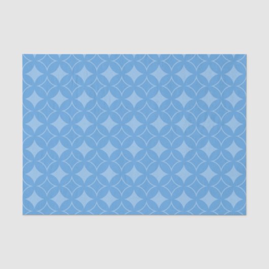 Sky Blue Shippo Muster Seidenpapier (Vorderseite)