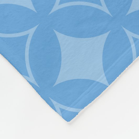 Sky blue shippo pattern fleecedecke (Ecke)