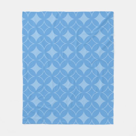Sky blue shippo pattern fleecedecke (Vorderseite)