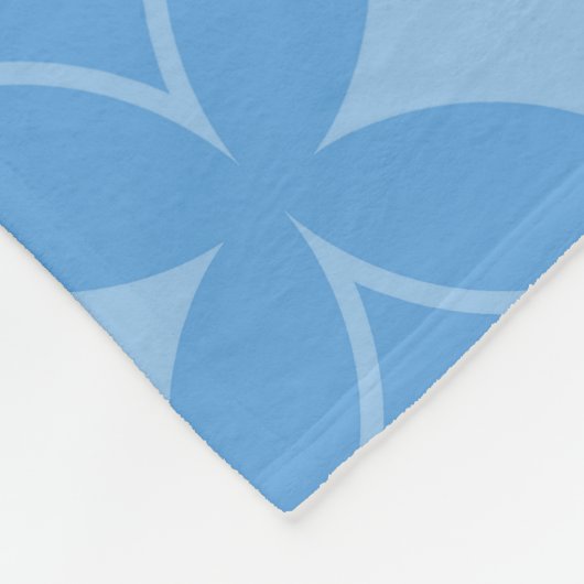 Sky blue shippo pattern fleecedecke (Ecke)