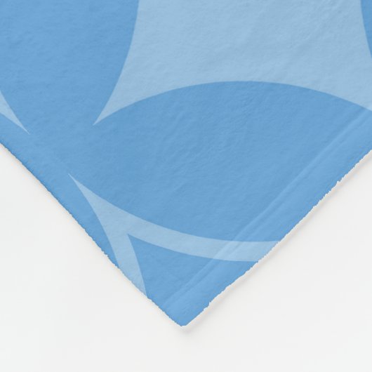Sky blue shippo pattern fleecedecke (Ecke)