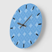 Sky blue shippo pattern große wanduhr (Winkel)