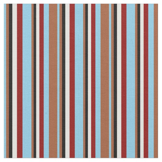 Sky Blue, Sienna, Black, Light Cyan und Dark Red Stoff (Nahaufnahme)