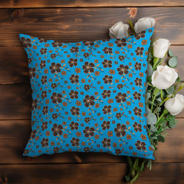 Sky Blue Simple Natural Blume Kissen
