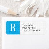 Sky Blue Single Initial Strick Stitch (Insitu)