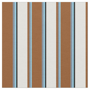 Sky Blue, Slate Gray, Brown, Light Cyan und Black Stoff