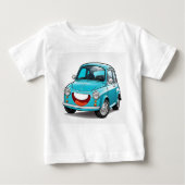 Sky Blue Smile Car Prin Kinder Baby T-shirt (Vorderseite)