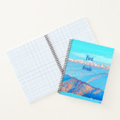 Sky Blue Snow Clad Mountain Range erste Klasse Notizblock (Innenseite)