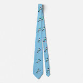 Sky Blue Snow Fall Fun Krawatte (Vorderseite)