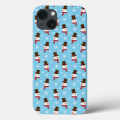 Sky Blue Snowman Phone Case (Rückseite)