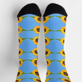 Sky Blue Socks mit Sonnenblumen Socken (Oben)