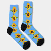 Sky Blue Socks mit Sonnenblumen Socken (Rechts)