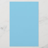 Sky Blue Solid Color Briefpapier (Vorderseite)