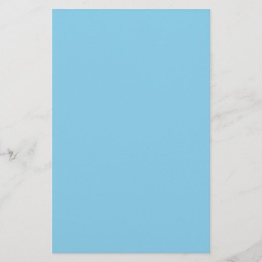 Sky Blue Solid Color Briefpapier (Vorderseite)
