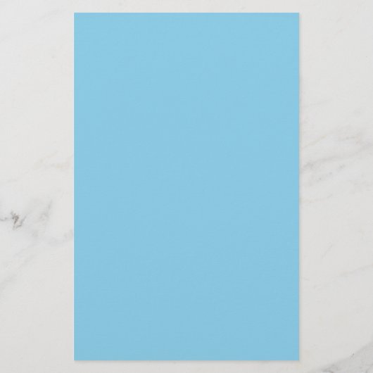 Sky Blue Solid Color Briefpapier (Rückseite)