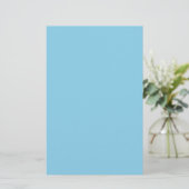 Sky Blue Solid Color Briefpapier (Stehend Vorderseite)