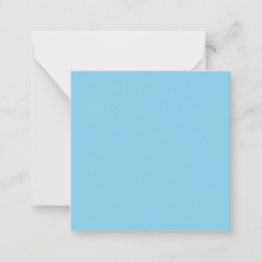 Sky Blue Solid Color Mitteilungskarte (Vorderseite)