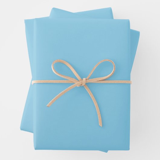 Sky Blue Solid Farbe Pastellfarbe Geschenkpapier Set (Beispiel)