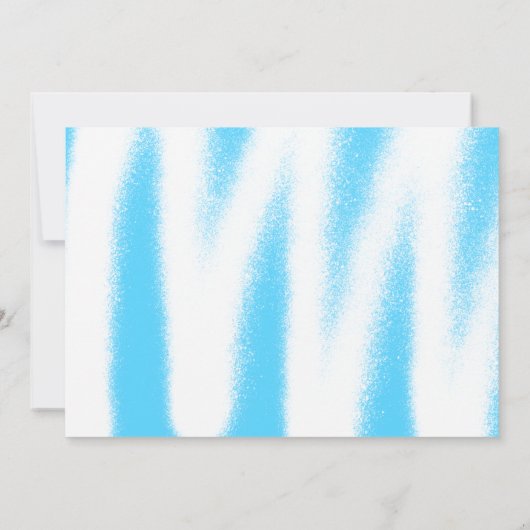 Sky Blue Spray Paint Foto Graduation Party Einladung (Rückseite)