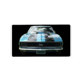 Sky blue SS Camaro mit schwarzen Streifen Adressaufkleber (Vorne)