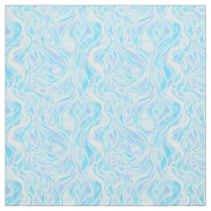 Sky Blue Stated Glass Abstrakt Stoff
