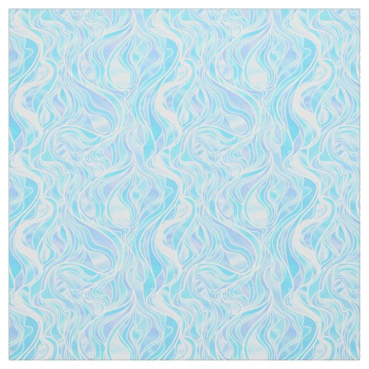 Sky Blue Stated Glass Abstrakt Stoff (Muster)