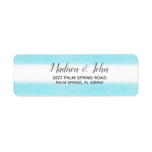 Sky Blue Streifen Modern Beach Wedding