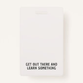 Sky Blue Stripe Homeschool Student ID Badge Ausweis (Rückseite)