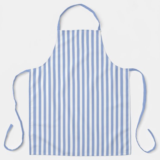 Sky Blue Stripe Pattern Apron Schürze (Vorderseite)