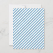 Sky Blue Sweet Heart Monogram Stationery Mitteilungskarte (Rückseite)