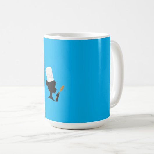 Sky Blue Tasse mit Cooking Women Design (VorderseiteRechts)