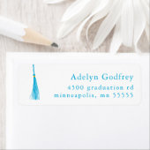 Sky Blue Tassel Abschluss Rücksendeadresse (Insitu)