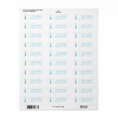 Sky Blue Tassel Abschluss Rücksendeadresse (Vorne)