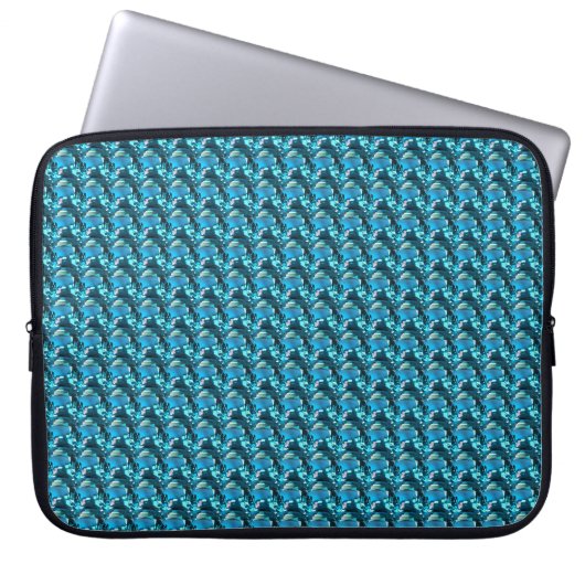 Sky Blue Topaz Cushion Gemstone Laptopschutzhülle (Vorderseite)