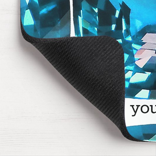 Sky Blue Topaz Cushion Gemstone Mousepad (Ecke)