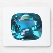 Sky Blue Topaz Cushion Gemstone Mousepad (Vorne)