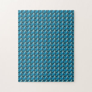 Sky Blue Topaz Cushion Gemstone Puzzle