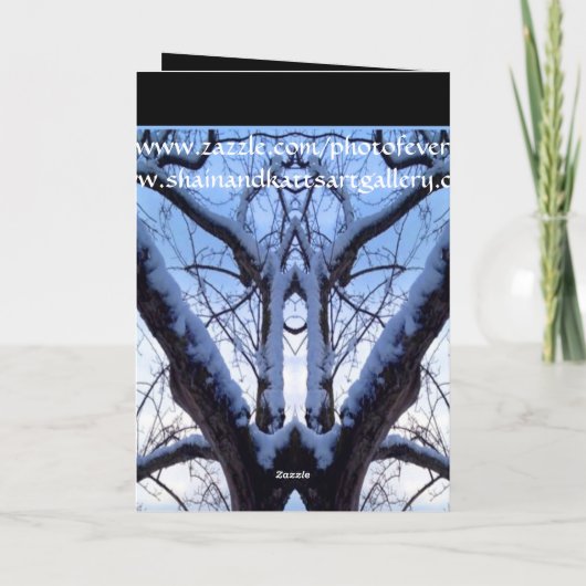 Sky Blue Tree Design Card Karte (Rückseite)