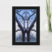 Sky Blue Tree Design Card Karte (Vorderseite)