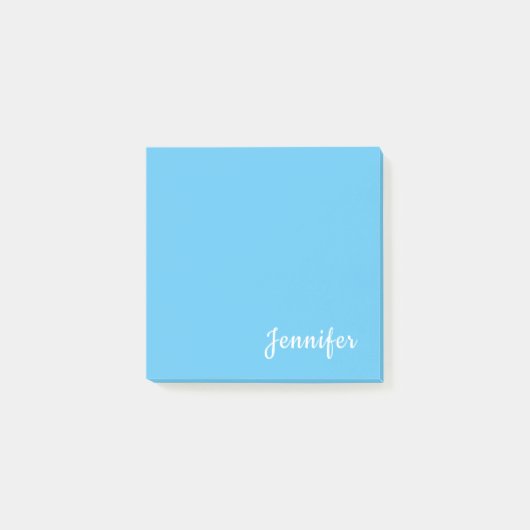 Sky Blue Trendy Moderner Minimalistischer Chic Nam Post-it Klebezettel (Vorderseite)