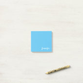 Sky Blue Trendy Moderner Minimalistischer Chic Nam Post-it Klebezettel (Auf Schreibtisch)