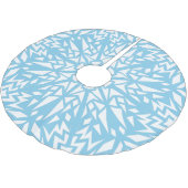 Sky Blue Triangle Snowflake Muster Polyester Weihnachtsbaumdecke (Schrägansicht)