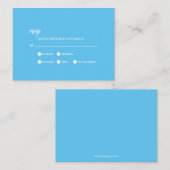 Sky Blue Typografy UAWG Enclosure Wedding Card Begleitkarte (Vorne/Hinten)