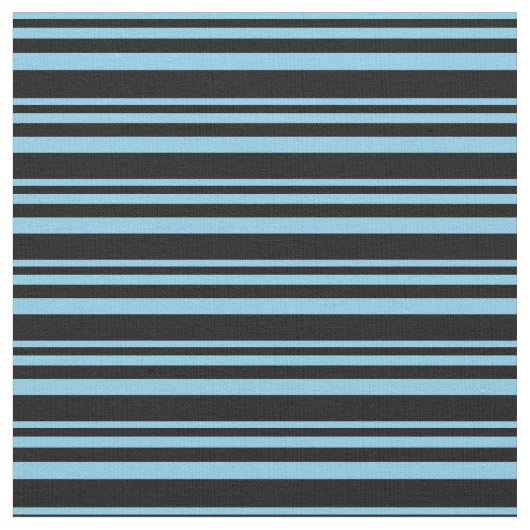 Sky Blue und Black Colored Lines Stoff (Nahaufnahme)