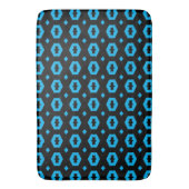 Sky Blue und Black: Geometriana 1 Badematte (Vorderseite Vertikal)