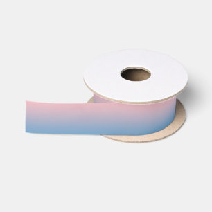 Sky Blue und Coral Ombre Satinband