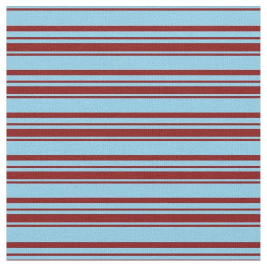 Sky Blue und Maroon Striping Muster Stoff (Nahaufnahme)