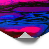 Sky Blue und Pink Acrylic Art Poster (Ecke)